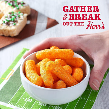 Herrs Jalapeno Poppers Flavored Cheese Curls, Gluten Free Snacks, 7.5oz Bag (9 Count)