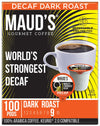 Maud'S Decaf World'S Strongest Dark Roast Coffee Pods, 100 Ct | Decaf World'S Strongest | 100% Arabica Dark Roast Coffee | Solar