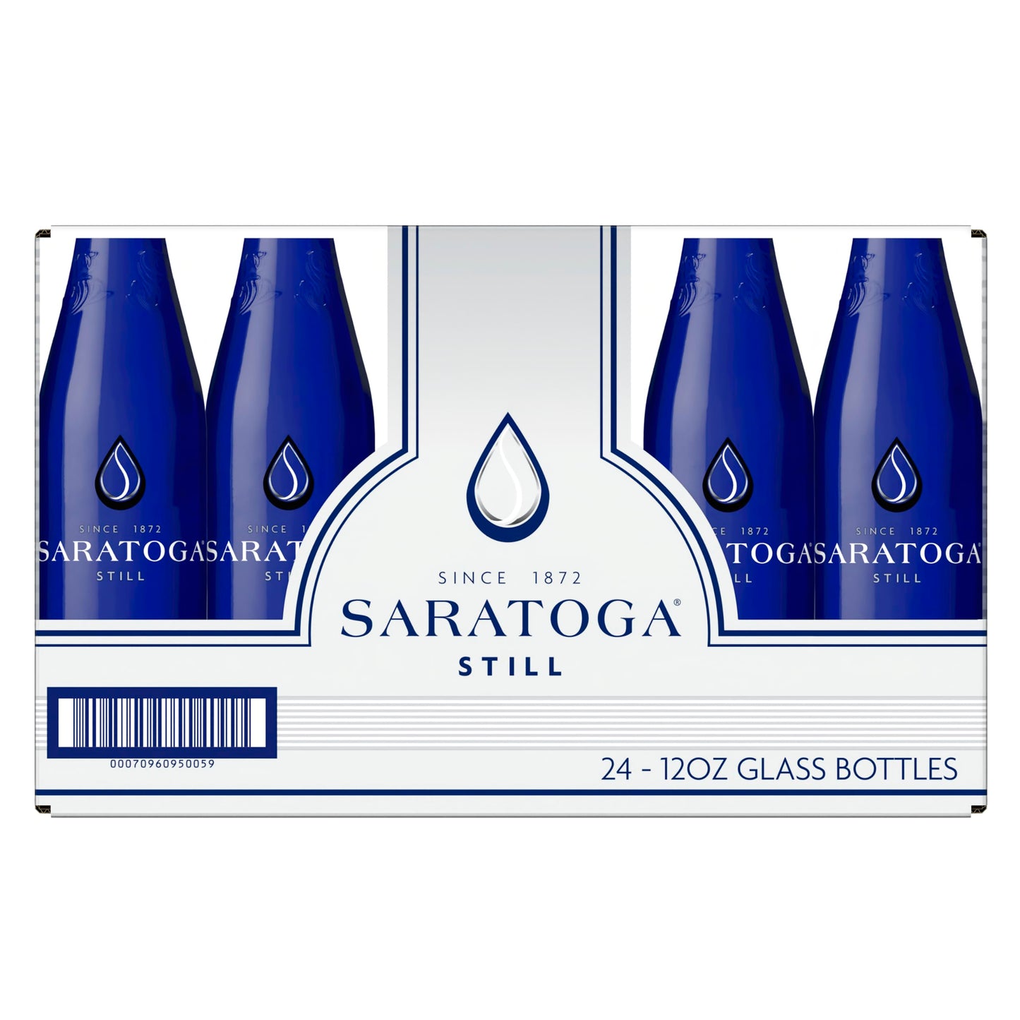 Saratoga Natural Spring Water - Non-Carbonated, 12 oz. Bottles, Pack of 24