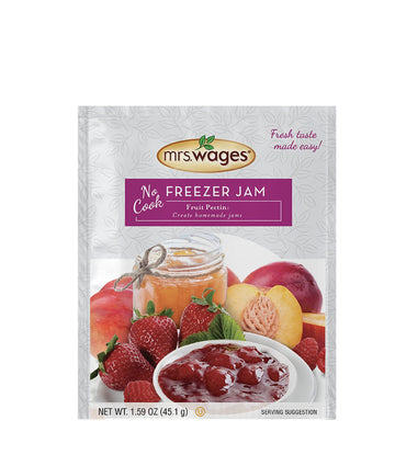 Mrs. Wages No Cook Freezer Jam | Fruit Pectin | Easy-To-Use | Fast Results | Homemade Jelly, Jams, or Freezer Jams | 1.75 oz Pac