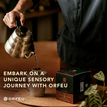 Orfeu - Special Coffee Intense - Drip Sachet - 100% Arabica Coffee, Dark Roast, Aroma Of Toasted Caramel & Fruit Jam, Low Acidit