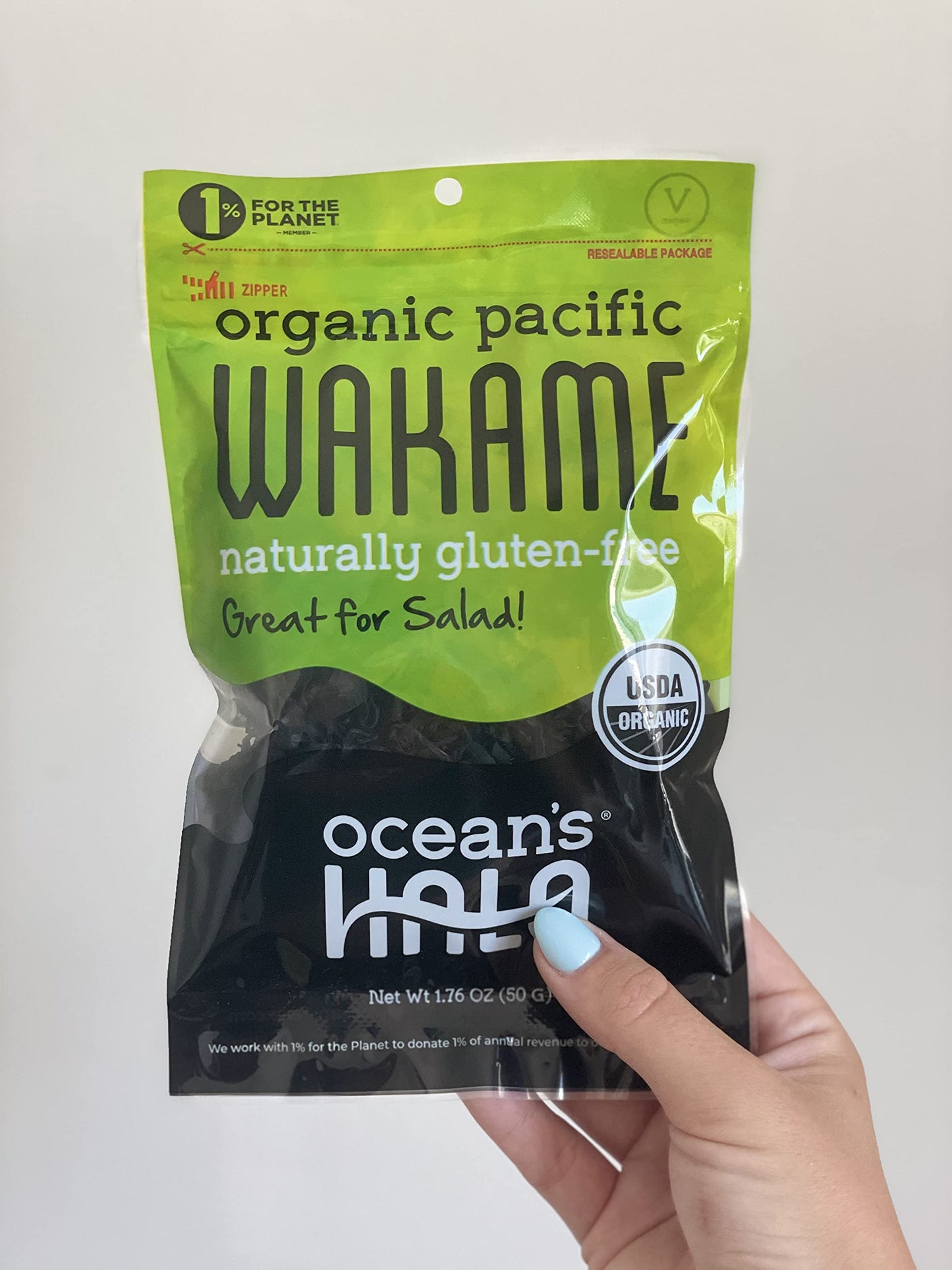Oceans Halo Organic Wakame Strips, 1.76 oz, Sea Snack, Vegan, Gluten-Free
