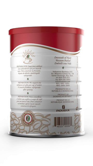 Santo Domingo Coffee, 10 Oz Can, Ground Coffee, Medium Roast - Product From The Dominican Republic (Pack Of 1)