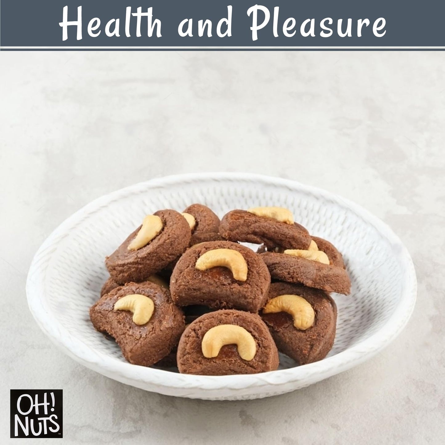 Oh! Nuts Cashews Roasted Unsalted - 1 Lb - Roasted Unsalted Cashews - Packed In New York Zip-Seal Bag For Exceptional Freshness