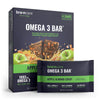 Braincare Omega 3 Fig Bars - Apple Almond Crisp, Gluten-Free Protein Snacks, 4 Count, 1,992mg Omega-3, High-Protein Meal Replacement