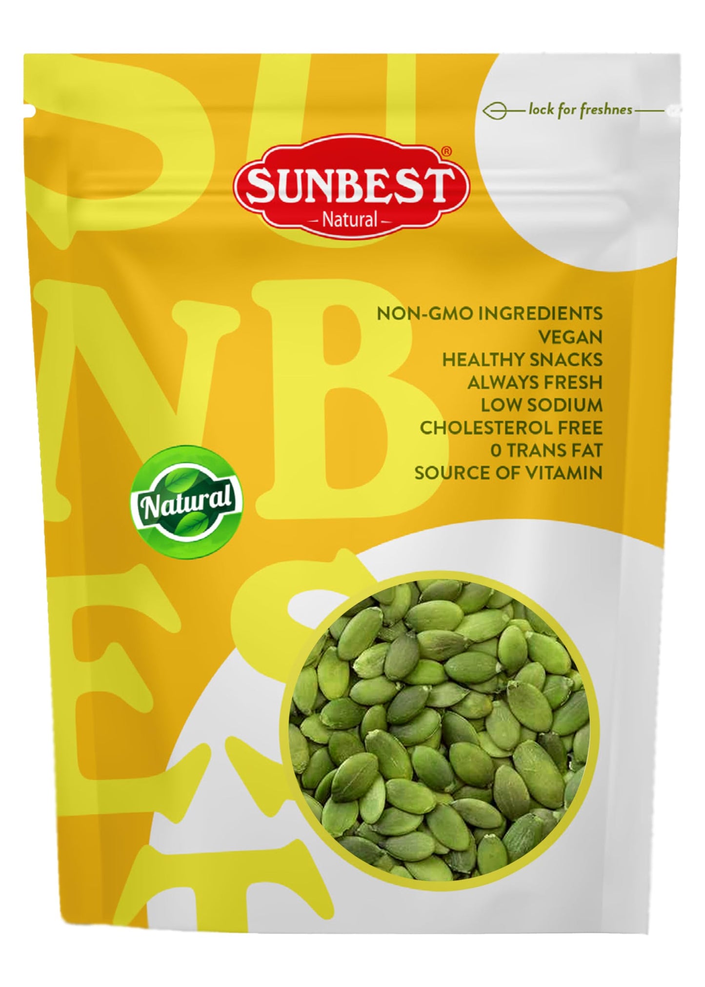 Sunbest Natural Dry Roasted Pumpkin Seeds 32 Oz (2 Lbs) 1 Pack - Nutrient-Rich, Unsalted, Ready To Eat - Ideal For Snacking, Cooking & Baking - Non-Gmo, Kosher, Vegan-Friendly - Bulk Packaging