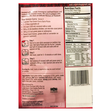Asian Home Gourmet Spice Paste For Thai Green Curry - Kang Kiew Wan. 1.75 Oz (Pack Of 3)