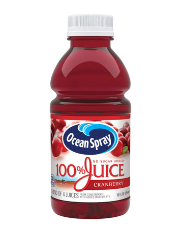 Ocean Spray 100% Juice Cranberry Juice Blend, 10 Fl Oz, 6 Count (Pack of 1)