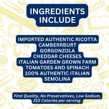 Corabella Classic Italian Tricolor Tortellini Pasta - Non Gmo | Cheese Tortellini Pasta | Fresh Cheese Tortellini Pasta | Premiu