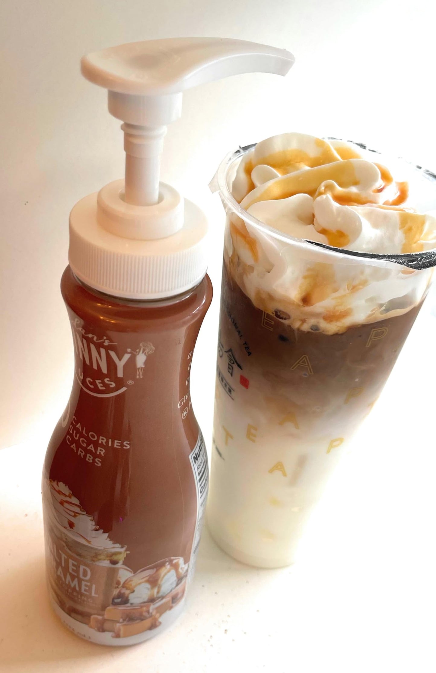 Salted Caramel Sauce From Jordan Skinny (Pack Of 2) - Good For Coffee - Sugar Free, Gluten-Free, Keto Friendly - Zero Calories (Salted Caramel + Pump)