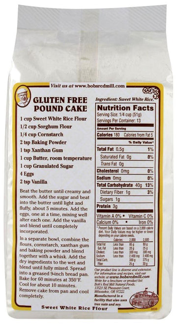 Bobs Red Mill Sweet White Rice Flour - 24 oz