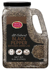 Black Pepper Ground Coarse 5 LB Bulk Jar Butcher Grind #12 - enhanced Ground Black Peppercorns All Natural Gluten Free Steam Sterilized - Restaurant Supply & BBQ Seasoning by Spicy World