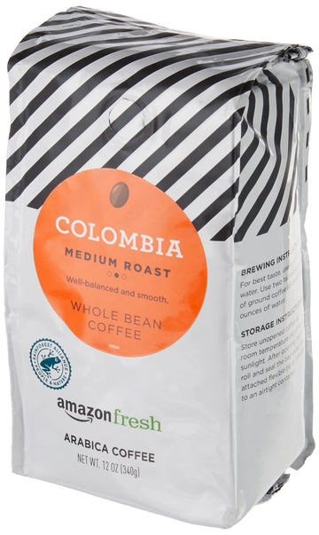 large online retailer Fresh Colombia Whole Bean Coffee, Medium Roast, 12 Ounce