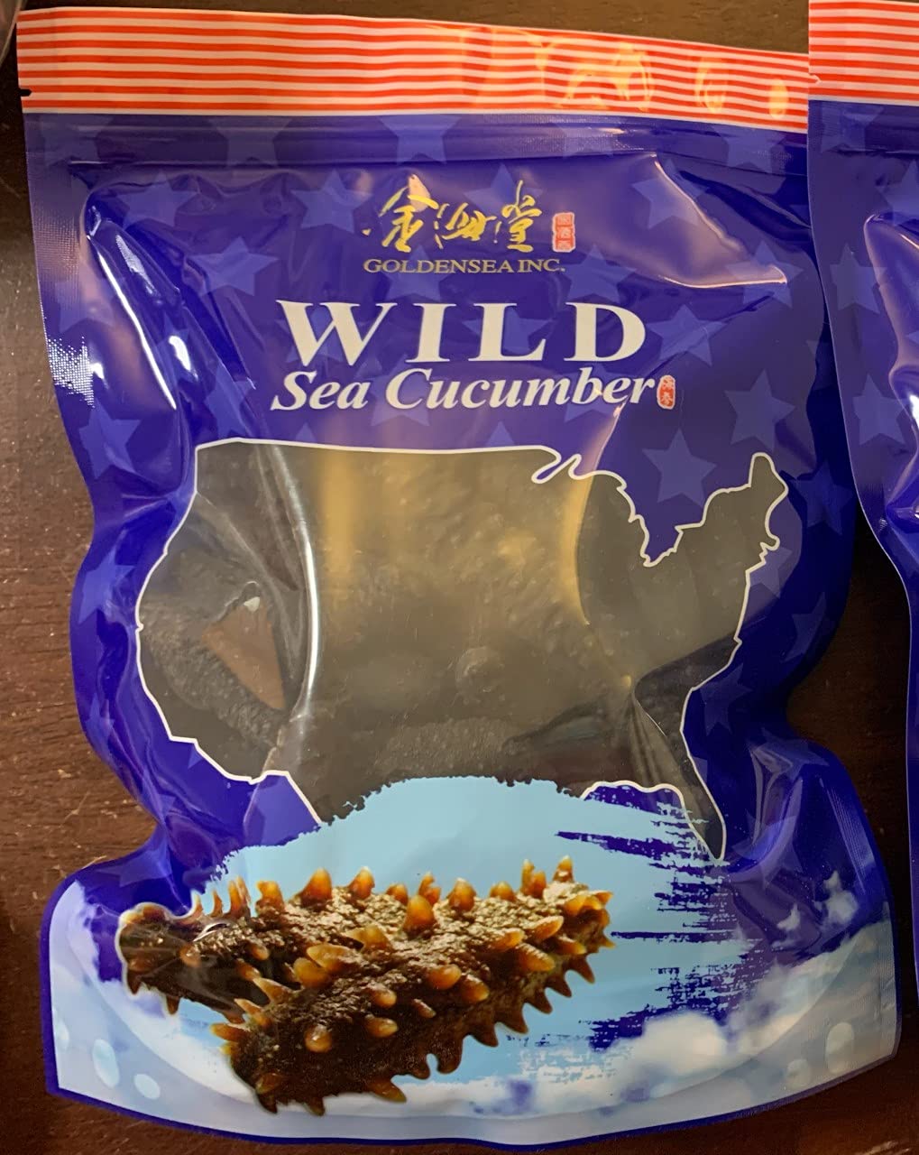 Goldensea-16Oz-Dried Wild Sea Cucumber Black Pin Atlantic Sea Cucumber ???-?????? ????? ???(??) Holothuria Mammata High Standardaaa (Mix Size) 1Lb