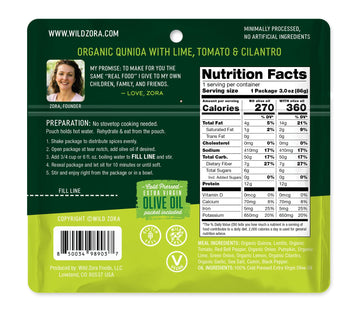 Wild Zora Organic Quinoa Bowls - Quick Prepared Meals, Instant Tasty Bowls, Pantry Staples Gluten-Free Meal With Lentils Plus 10