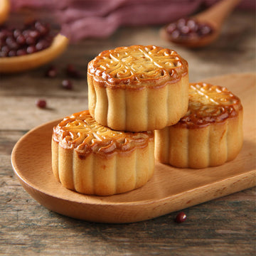 8Pcs Cantonese Mooncakes Gift Box,Lotus Seed/Bean Paste Flavour Mooncakes,Chinese Dim Sum,Traditional Moon Cake Pastries,For Gif