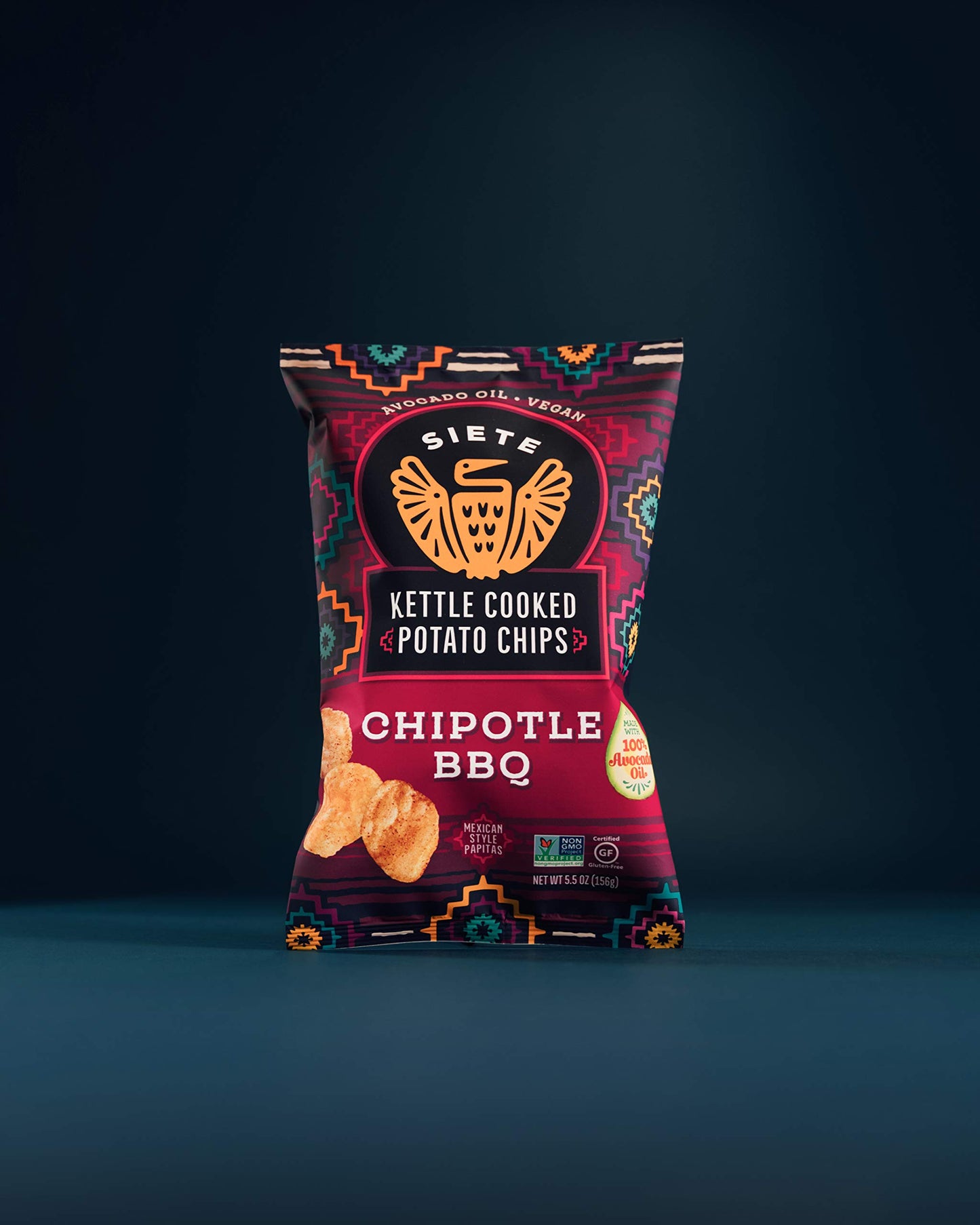 Siete Grain Free Potato Chips - Kettle Cooked | Gluten Free Chips | Vegan Snacks | Non Gmo | Chipotle Bbq, 5.5 Ounce (Pack Of 6)