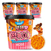 DELIEF Tteokbokki Cup Rose Flavor 4.23oz(120g) Korean Street Food Korea Instant Rice Cake Snack, 4 Packs