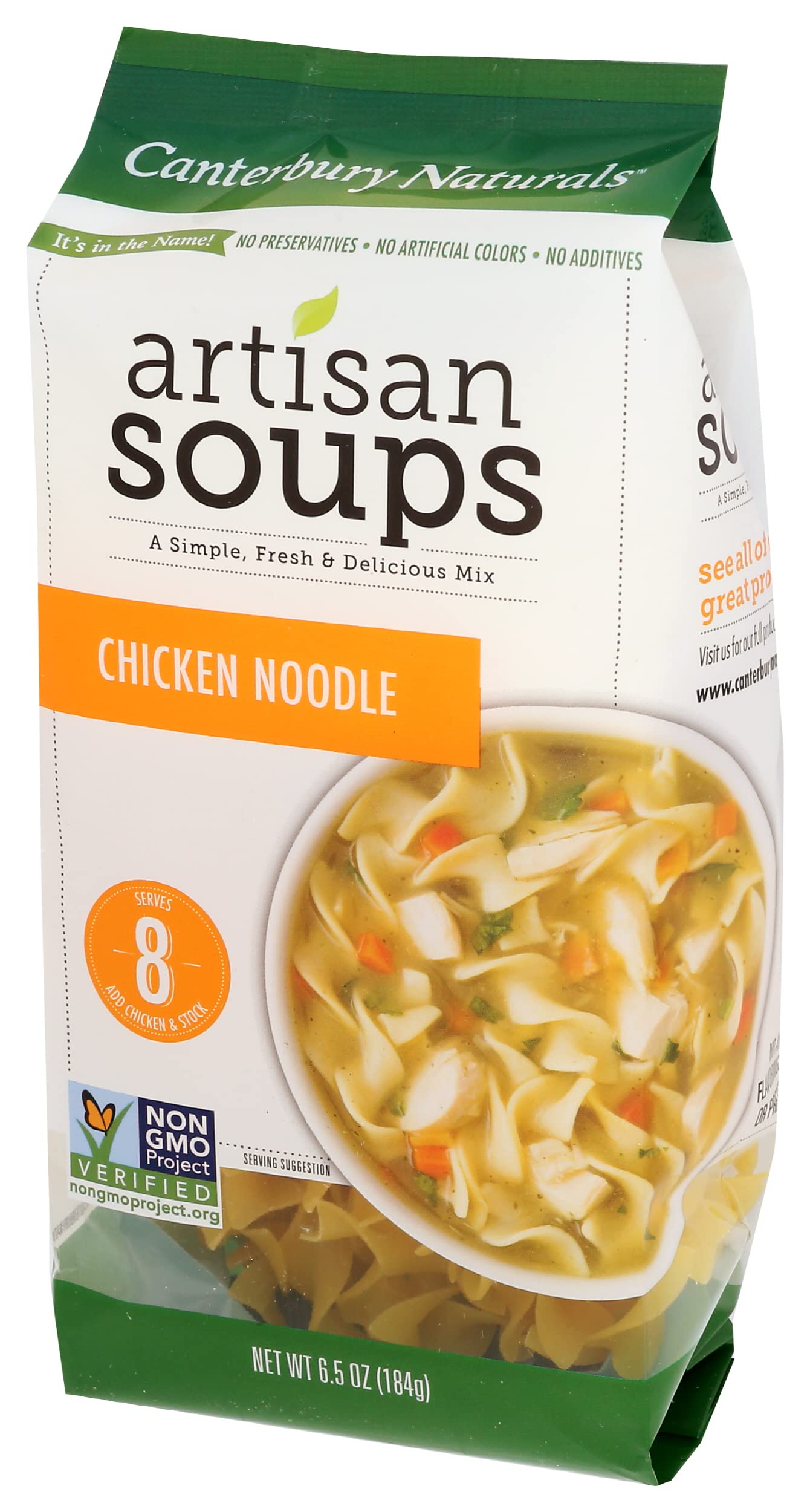 Canterbury Naturals Artisan Soup Mix, Chicken Noodle Soup Mix, Non-Gmo, Makes 8 Servings, 6.5-Ounce Bag (Pack Of 6)