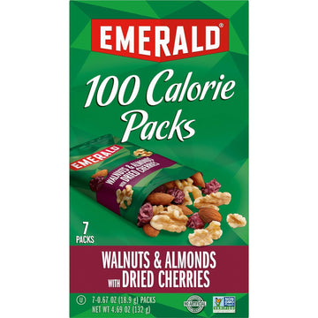 Emerald Nuts Walnuts & Almonds With Dried Cherries, 100 Calorie Pack, 4.69 Oz (Pack Of 4)