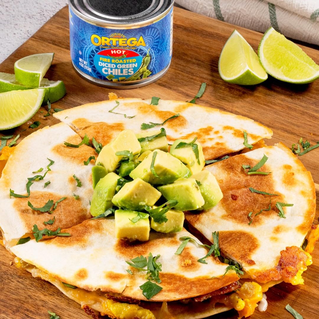 Ortega Diced Green Chiles, Hot, 4 Oz (Pack Of 24)