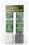 Alessi Grinder Set, Sea Salt and Black Peppercorns, Pack of 6