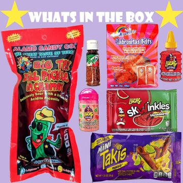Patroclus Chamoy Pickle Kit with Takis & Popular Mexican Candies - 7 Piece Snack Pack, As Seen on TikTok Trend