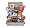 Maine Gifts - Box Of 10 Maine Made Items - Whoopie Pie, Fluff, Moxie Soda, Maple Syrup, Blueberry Honey Bear, Humpty Dumpty Bbq