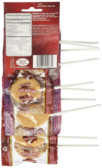 Coronado Paleton De Cajeta Quemada Mexican Goat Milk Candy Lollipops 10 Pcs