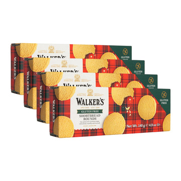 Walkers All-Butter Shortbread Rounds, Gluten Free Cookies - 9-Count Box (Pack Of 6) - Authentic Shortbread Cookies From Scotland