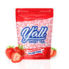 Yall Sweet Tea Strawberry Flavored Iced Tea Bags, 1 Gallon Size, 10 Bags per Pack, Caffeinated, Quick Brew Southern Iced Tea