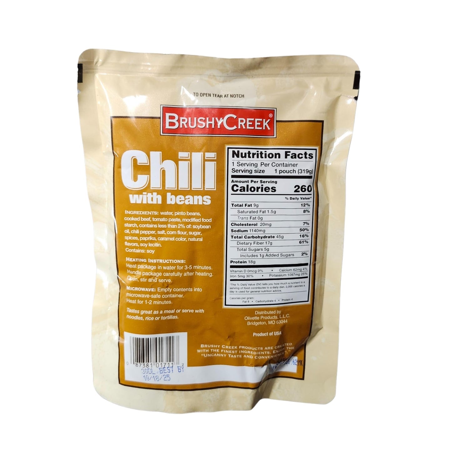 Generic Brushy Creek Chili With Beans, 11.25 Oz, Pack Of 3