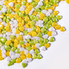 Cobakey Easter Sprinkles for Cookies 3.52 Ounce Spring Sprinkles for Baking Yellow & Green Edible Heart Perfect for Easter Cake