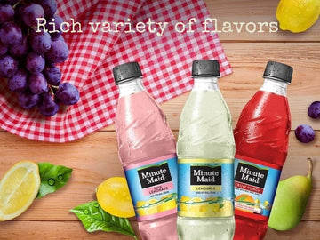 Minute Maid Fruit Punch 5 Flavors Variety Pack, Lemonade And Fruit Drinks 20 Oz (Pack of 10)