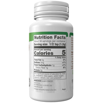 Now Foods, Agar Pure Powder, Vegetarian Substitute For Gelatin, Gluten-Free, Kosher, 2-Ounce