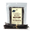 Akshit 75 Vanilla Beans Grade A | Bulk Whole Beans for Extract, 6-8 Inches | Non-GMO, Ideal for Baking & Desserts