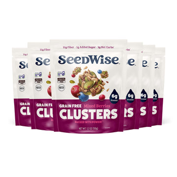 Ozery Bakery Super Seed Crunch Clusters, Mixed Berries, Plant Based, Vegan, Keto Snack, 5.3 Ounce (Pack Of 6)