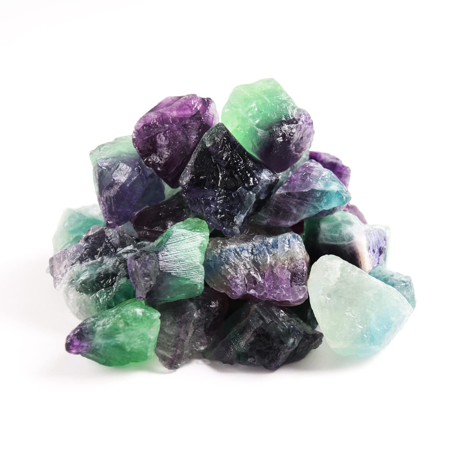 Nvzi Rainbow Flourite Crystals, Crystals And Healing Stones, Rocks For Tumbling, Raw Crystals Bulk, Amathesis Crystal, Calcite C