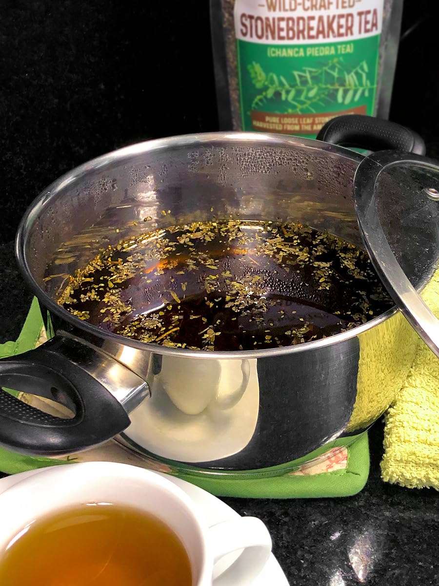 Herbazest Chanca Piedra Tea (Stonebreaker/Stone Breaker) - 8Oz (225G) - Premium Wild-Crafted & 100% Pure Loose Leaves & Stems