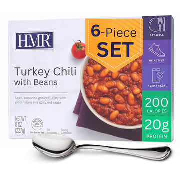 HMR Turkey Chili with Beans Entr  e | Pre-packaged Lunch or Dinner to Support Weight Loss | Ready to Eat | 20g of Protein | Low