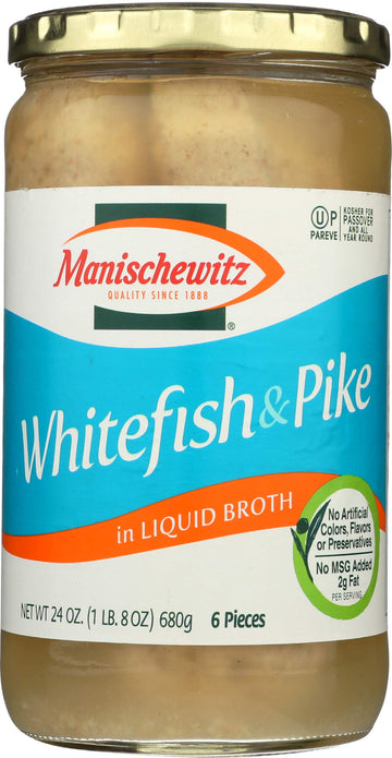 Manischewitz Fish Pike & White Non Jel 24 Oz
