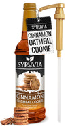 Syruvia Cinnamon Oatmeal Cookie Syrup - Cinnamon Oatmeal Cookie Coffee Syrup Flavor, 25.4 fl oz, Kosher, Gluten Free, Perfect fo