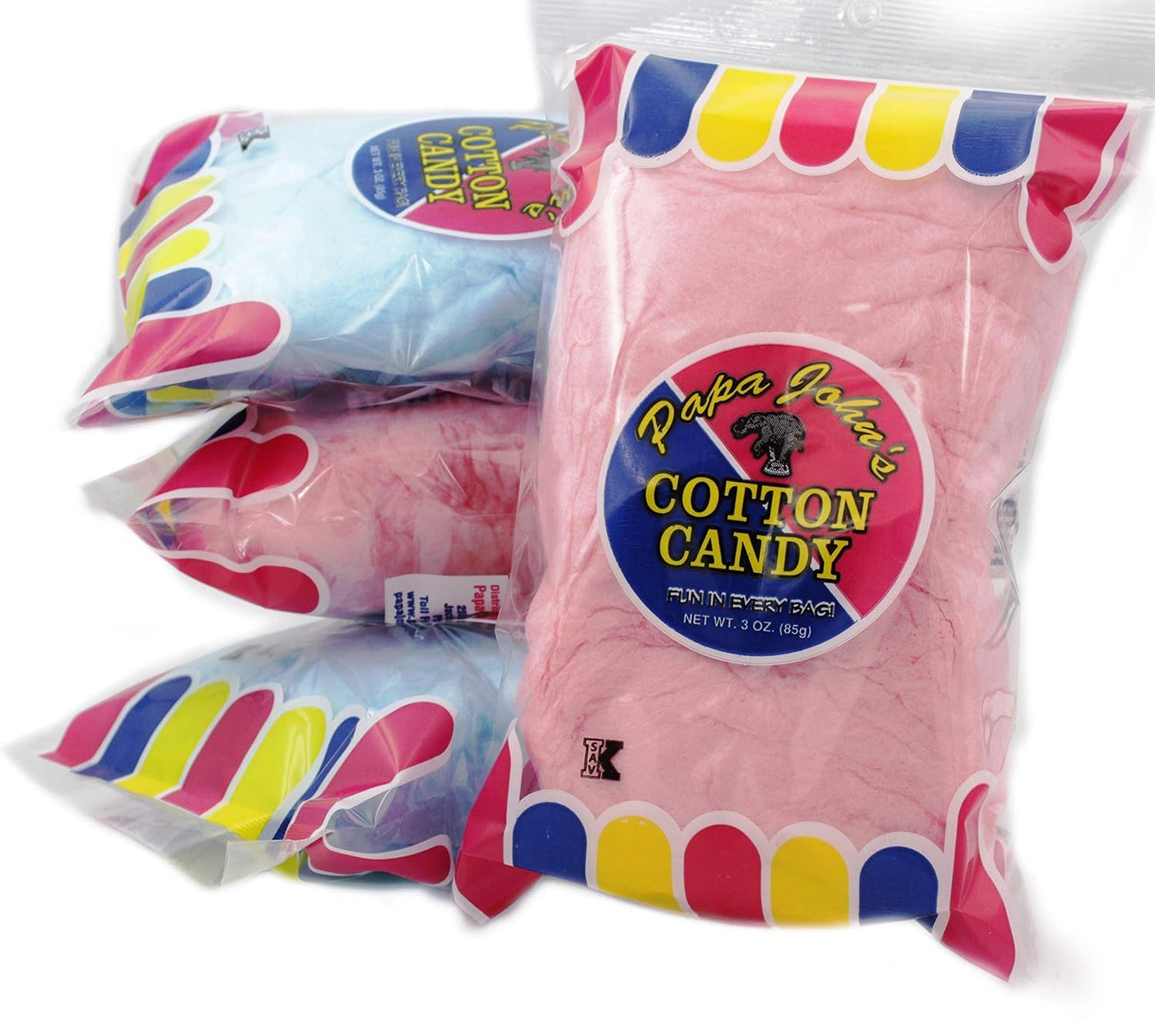 Fruidles Cotton Candy Blue And Pink Party Flavors Supplies Birthday Treats For Kids, Kosher, 3Oz Bag (24-Pack)