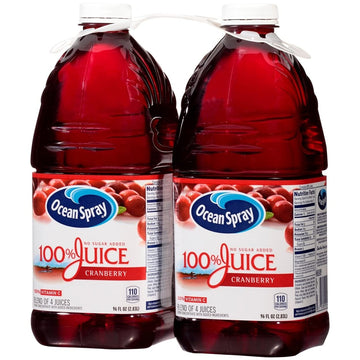 Ocean Spray 100% Cranberry Juice (96 Ounce, 2 Pack)