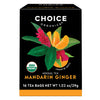 Choice Organic Teas Organic Mandarin Ginger Tea - 16 Herbal Tea Bags (1 Pack) - Non-GMO, Caffeine-Free