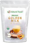 Z Natural Foods Organic Golden Milk Powder - Turmeric Superfood Blend, Mix In Coffee, Tea, Lattes, Smoothies Recipes - Non Gmo,