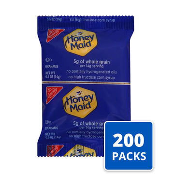 Honey Maid Graham Crackers, Bulk Lunch Snacks, 200 - .5 oz Snack Packs