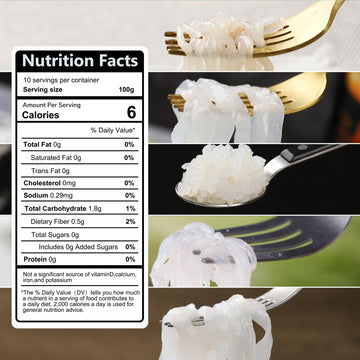 Hethstia Konjac Noodle Variety Pack (Spaghetti, Fettuccine, Rice, Pho, Angel Hair), Pre-Cooked Low Carb Shirataki Noodle, 10-Pac