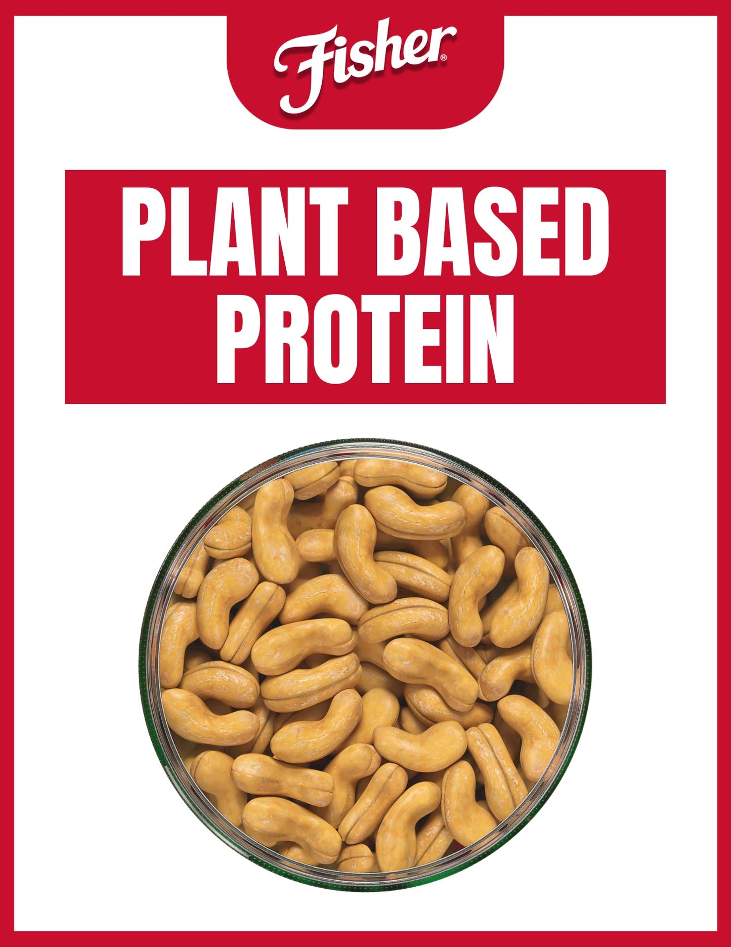Fisher Snack Oven Roasted Never Fried, Sea Salt Whole Cashews, 8.75 Ounce