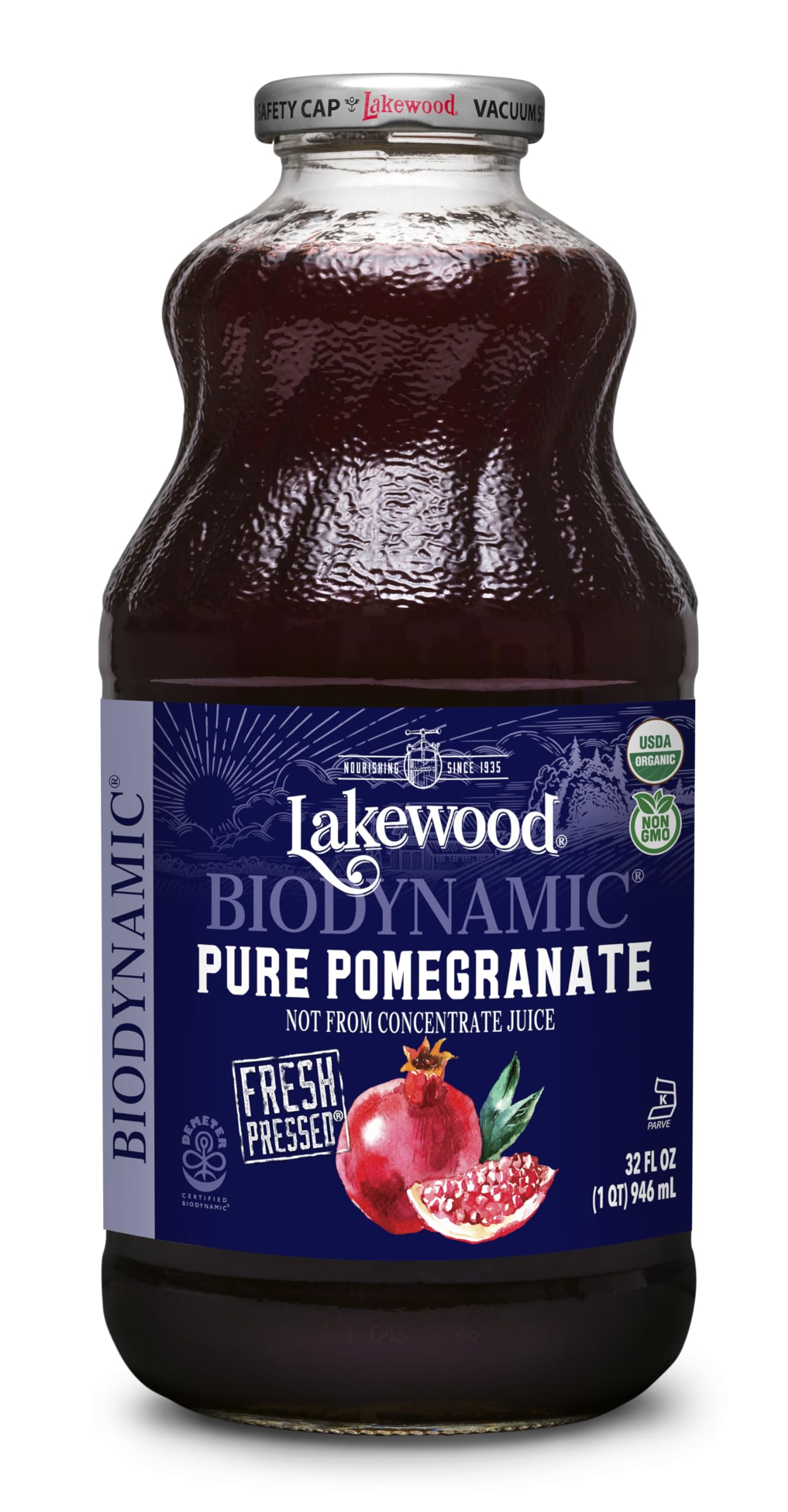 LAKEWOOD Organic Pomegranate Juice 32 FZ
